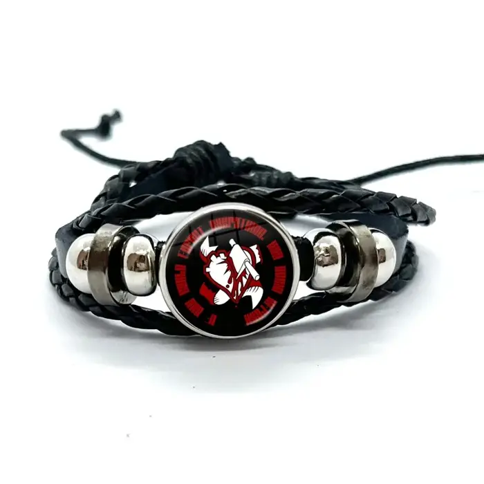 Bracelet en cuir CLWANLUO classique uni sexe unisexe motifs ronds pour femmes et hommes polyvalents occasions spéciales