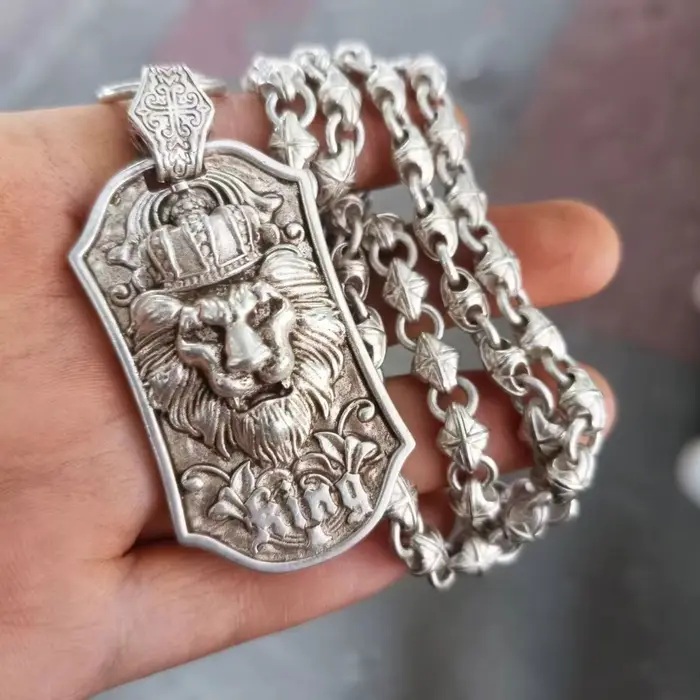 Collier chinois Miao en argent fait à la main avec pendentif artisanat rare bijou de luxe pour femme cadeau spécial occasion unique