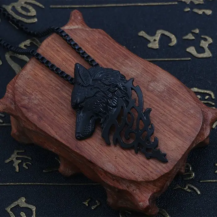 Collier pendentif tête de loup Punk Vintage femmes hommes métal Animal bijoux livraison directe Cool