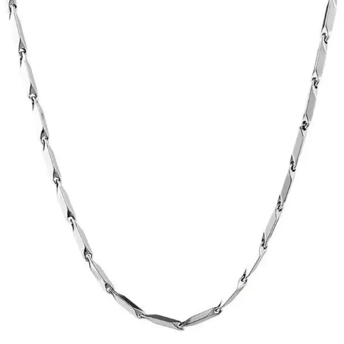 Collier losange en acier titane pour hommes et femmes