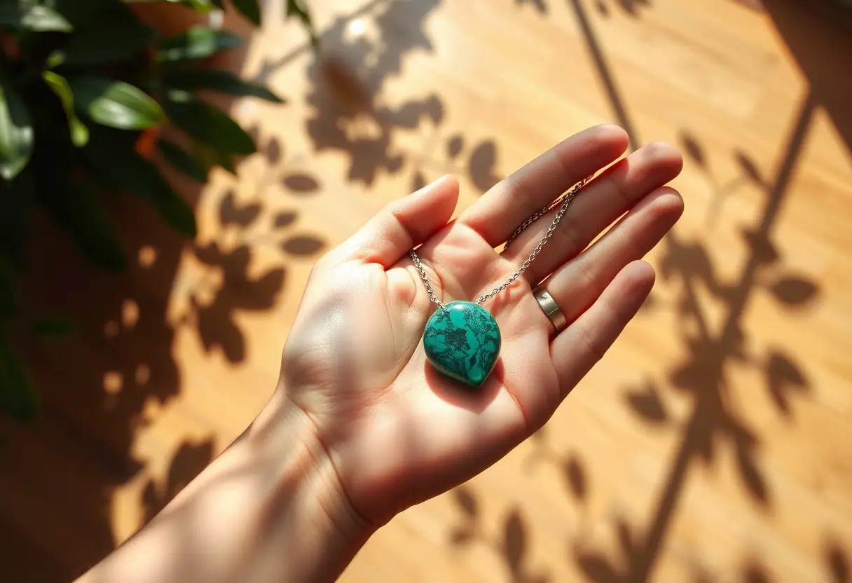 MAINTEINANT UN COLIER MALACHITE DANS UN JARDIN