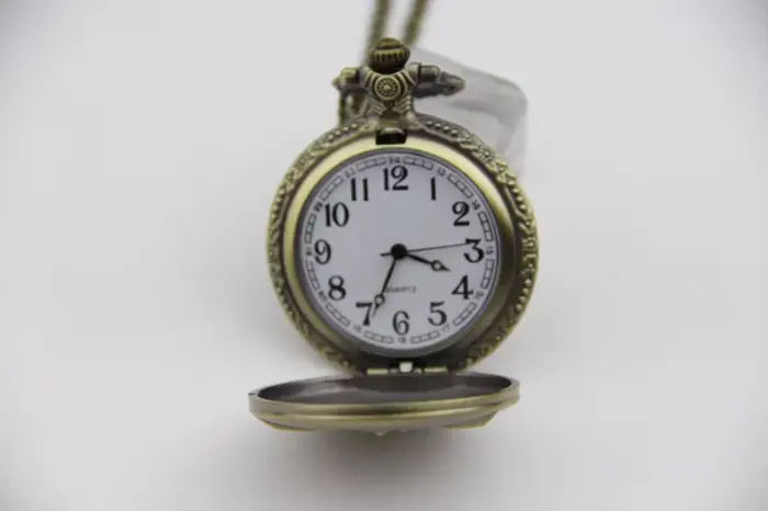 Mode bijoux breloque Vintage, montre de poche, pendentif, chaîne longue, pour hommes et femmes