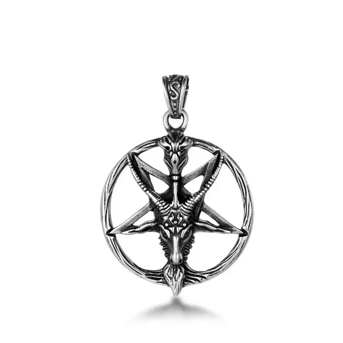 Pendentif Crâne de Chèvre Gothique en Acier Inoxydable Pour Hommes Femmes Occasions Spéciales Collier Mode Vintage