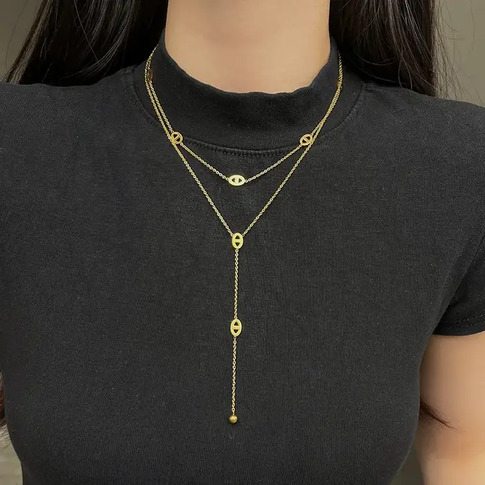 Collier Long en acier inoxydable de qualité supérieure