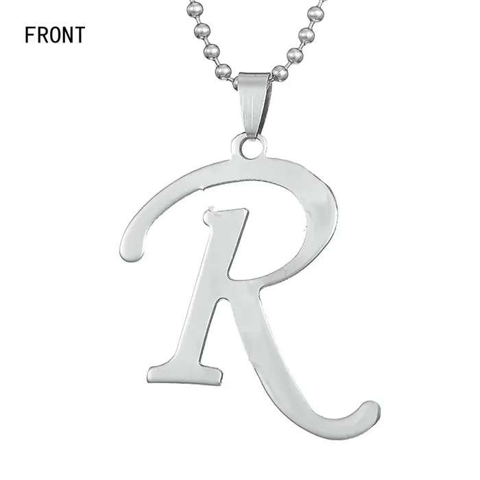 Collier Prénom Alphabet A-Z My Shape – Pendentifs Lettres Anglaises Majuscules en Alliage (C