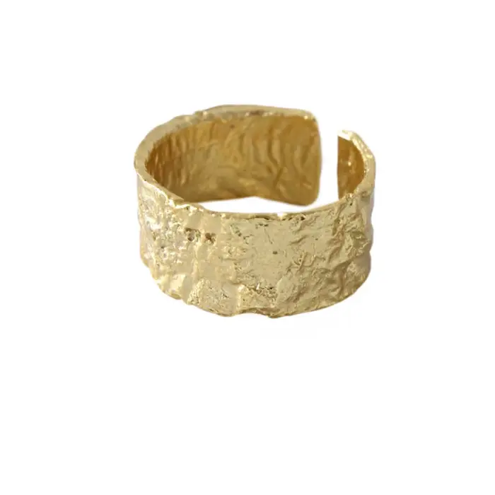 Bagues de mariage couleur argent anti-allergie, nouvelles, créatives, géométriques, faites à la main