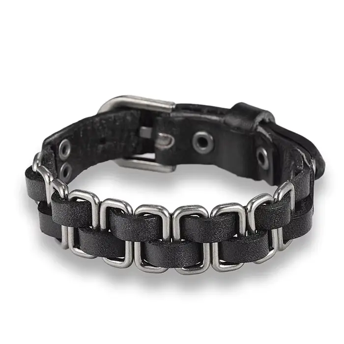 MKENDN – Bracelet en cuir tressé tricoté à la main pour hommes