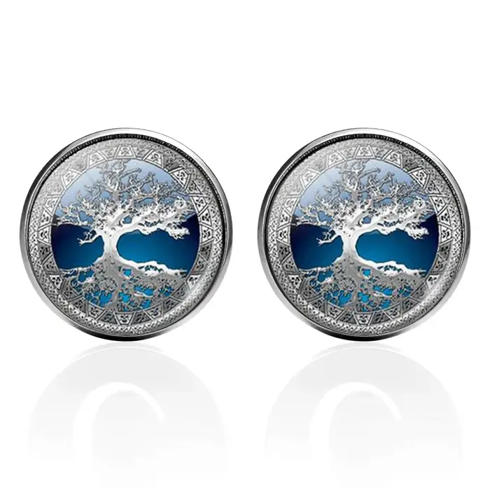 Boutons de manchette simples couleur argent 26 lettres pour hommes