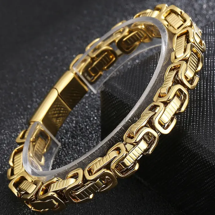 Bracelet robuste en acier inoxydable 316L avec chaîne de maillons de 8mm pour homme style rock hiphop cadeau d'anniversaire occasions spéciales