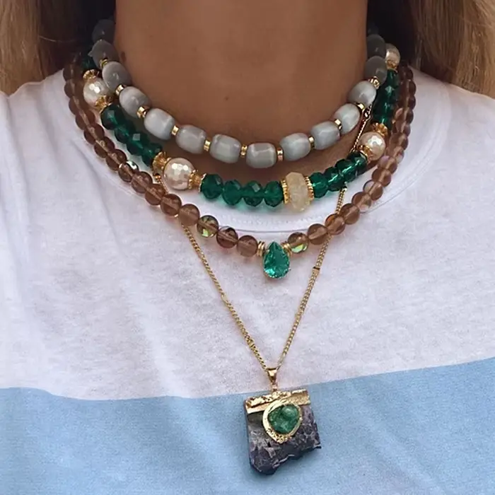 Rondelle de perles en pierre naturelle