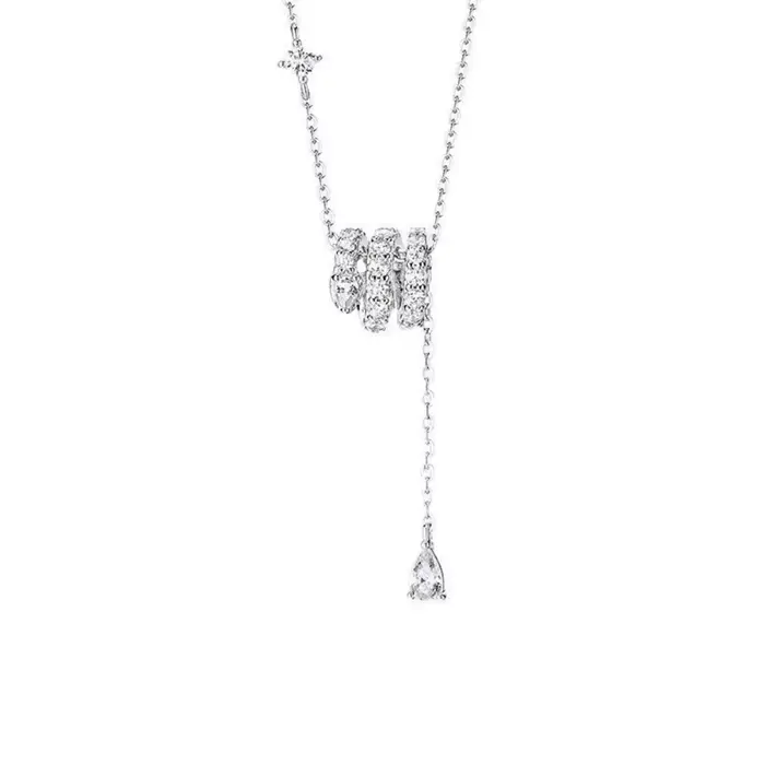 Collier élégant triple spirale serpent, chaîne de clavicule au design unique, accessoire de bijouter