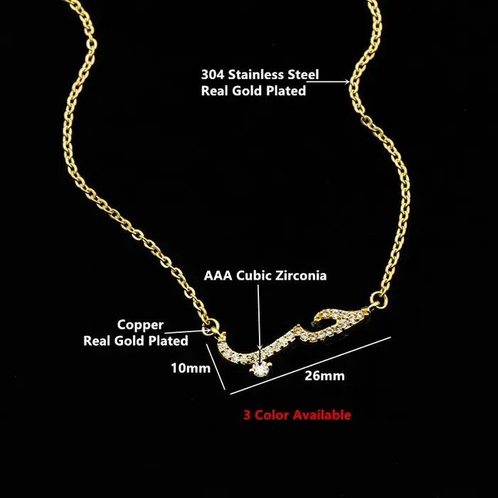 Collier d'amour arabe, pendentif de déclaration