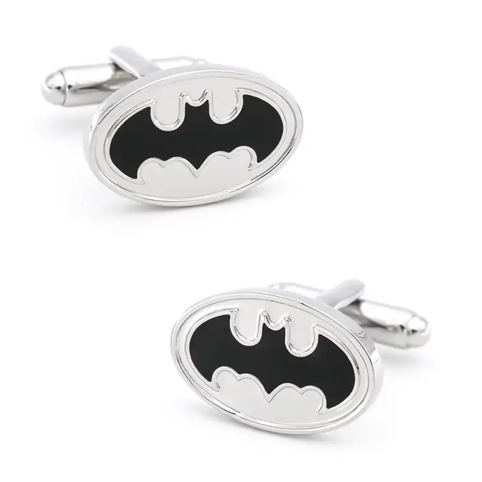 Boutons de manchette chauve-souris Design super-héros pour hommes, matériau en cuivre de qualité, bo