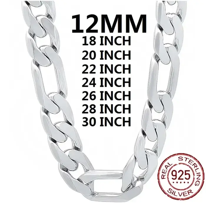 Collier en argent Sterling 925 massif pour hommes