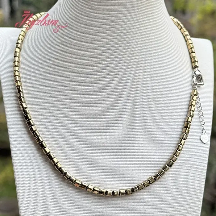 Collier Ras du Cou en Hématite Pyrite Naturelle