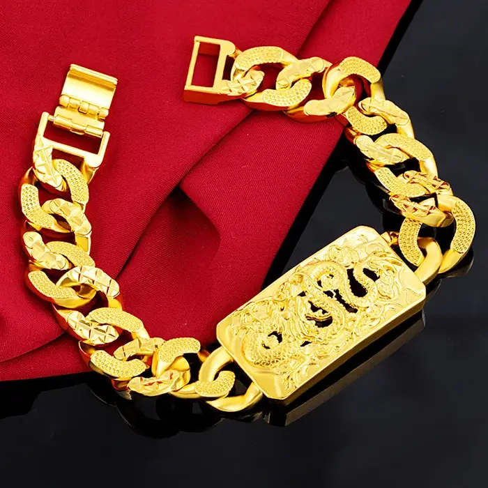 Bracelet de Luxe Arabe Musulman en Or 24K pour Homme