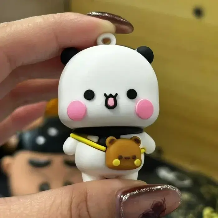 Panda Bubu et Yier Couple porte-clés sac pendentif cadeaux de saint valentin mignon dessin animé pet