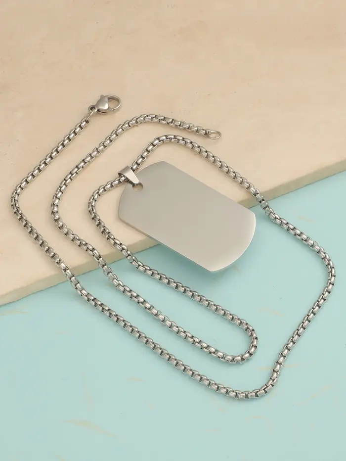 Colliers avec étiquette pour hommes, 10 pièces, 22x39mm, plaque signalétique de l'armée militaire, p