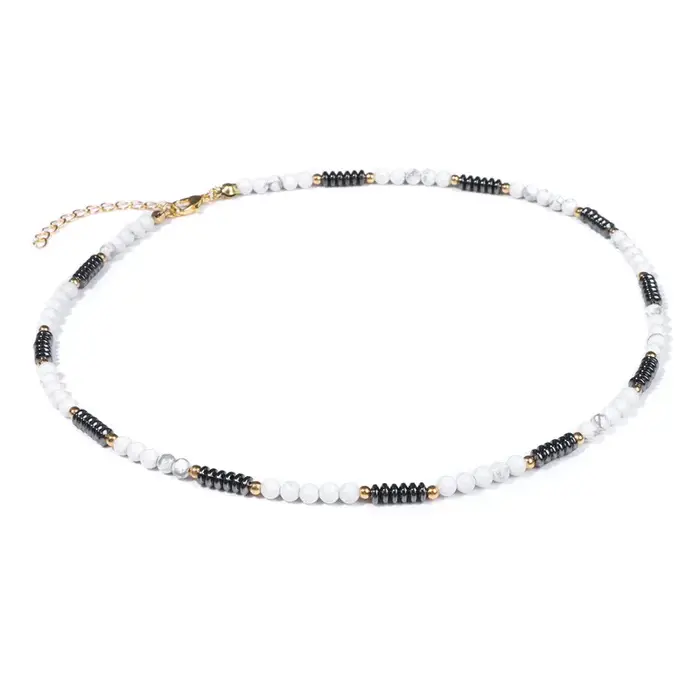 Colliers de perles en hématite pour femmes et hommes