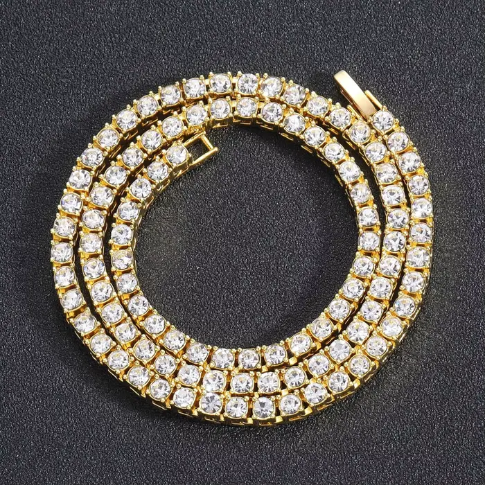 Bracelet Collier Yuzz Strass Elégant Hommes Femmes Accessoires Mode Punk Soirées Concerts Occasions Spéciales