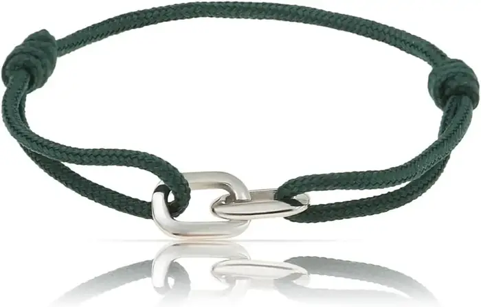 Bracelets nautiques pour hommes, corde réglable et étanche, avec breloque en acier inoxydable, cadea