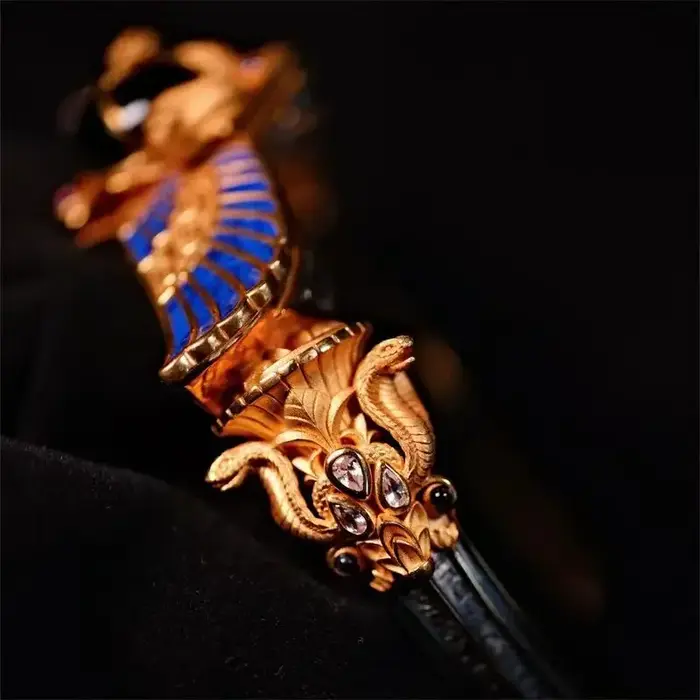Bracelet manchette ouverte rétro haut de gamme unique