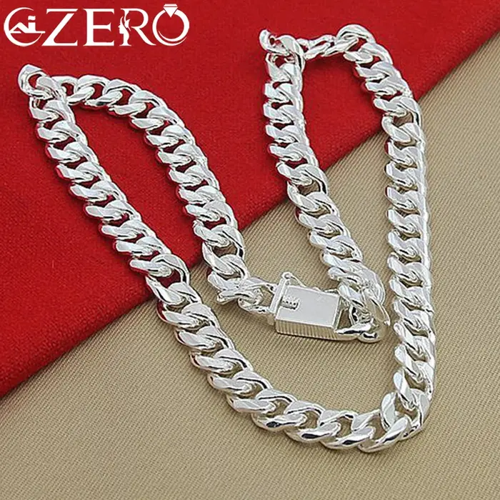 Chaîne de collier pour hommes, 10MM, en argent 925, accessoires de bijoux à la mode