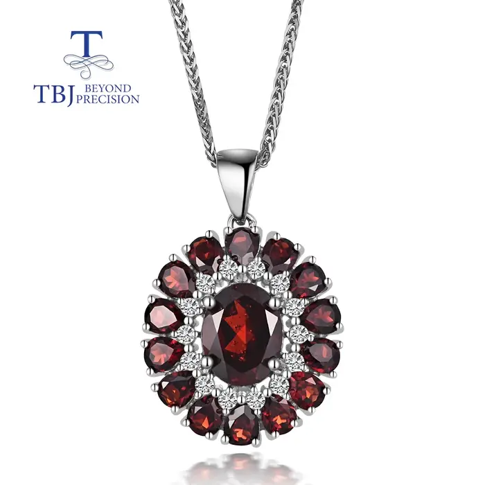 2026, nouveau magnifique collier pendentif en grenat naturel de forme ronde