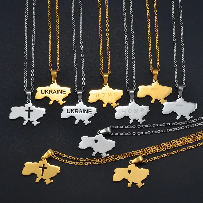 Anniyo-Collier pendentif en acier inoxydable
