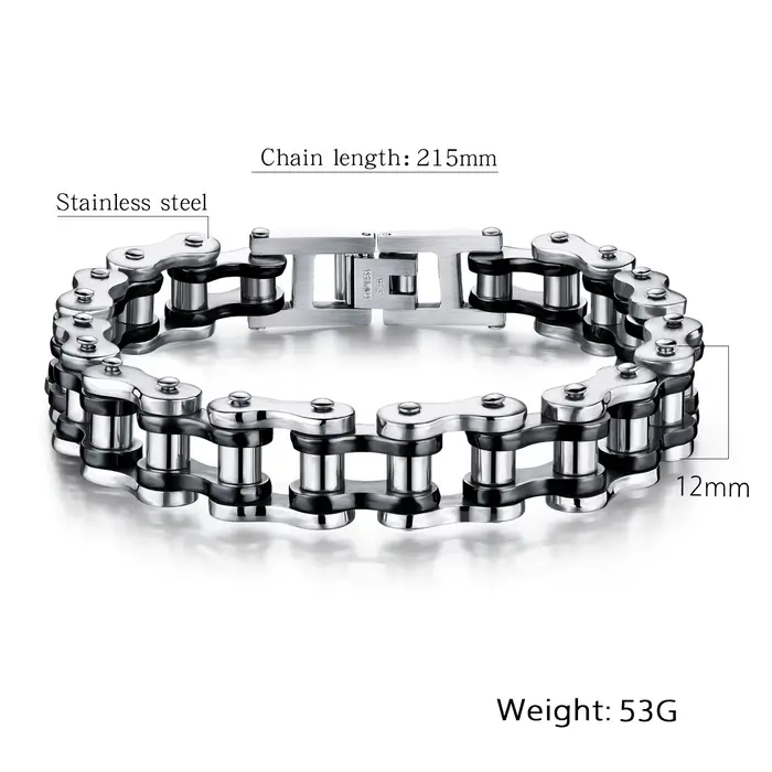 Bracelet en acier inoxydable pour hommes