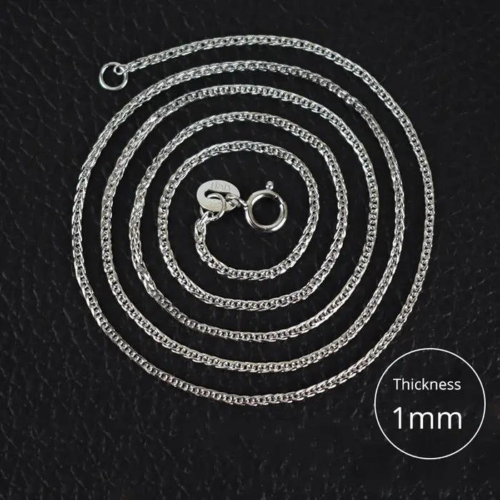 Collier en argent Sterling S925 pour hommes et femmes