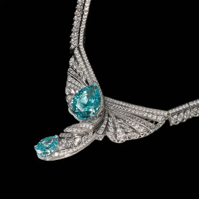 WUIHA Vintage 100% 925 argent Sterling 13 CT laboratoire saphir aigue-marine diamants à haute teneur en carbone pierres précieuses pendentif collier bijoux fins
