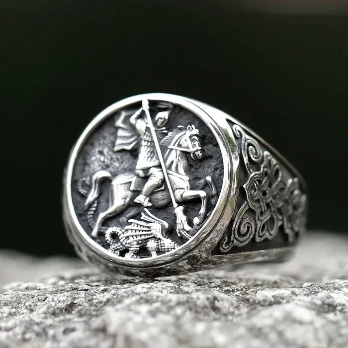 Bague en acier inoxydable 316L pour hommes, design spécial, chevalier, chic et fantaisie, bijoux d'Halloween, alliance de mariage, occassionnelle et élégante