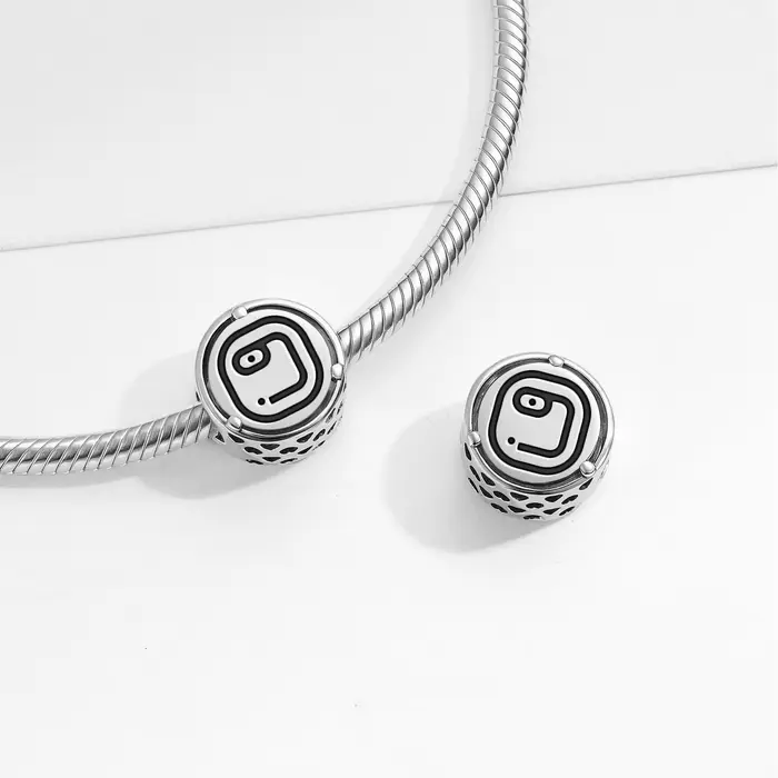 Breloque Mayan Kawak en Argent Sterling 925 Accessoire de Bijoux Personnalisable Traditionnelle Occasions Spéciales