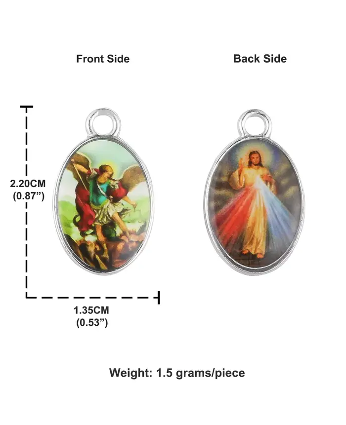 Pendentifs icône chrétienne archange st michael alliage de zinc diverses couleurs pour femmes hommes occasions spéciales