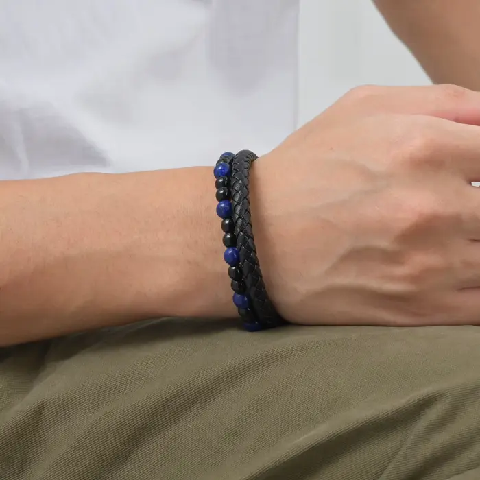 Bracelet en cuir élégant pour hommes et garçons