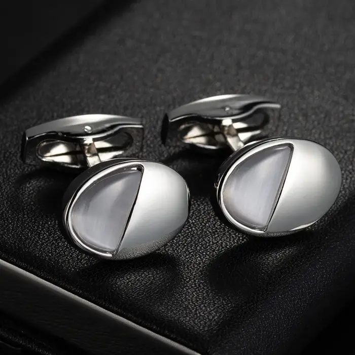 Boutons de manchette ronds pour hommes