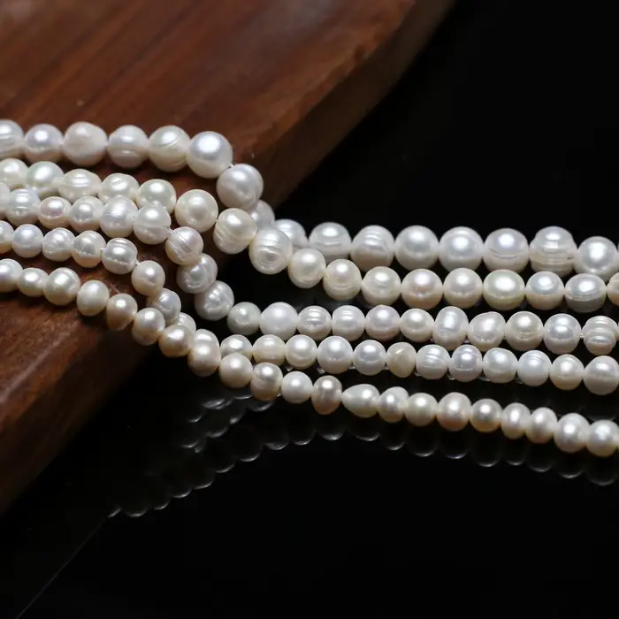 Perle filetée perle d'eau douce naturelle pour la fabrication de bijoux collier à faire soi-même boucles d'oreilles Bracelet accessoire longueur 18 cm