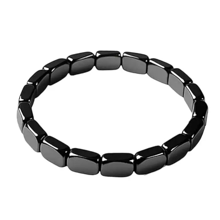 Bracelet élégant en hématite pour hommes – Bijoux de poignet masculins pour le travail, les voyages 