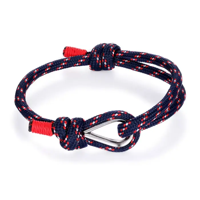 Bracelet à Corde de Haute Qualité pour Homme et Femme, Coloris Marine, Porte-Bonheur, Survie, Bijoux