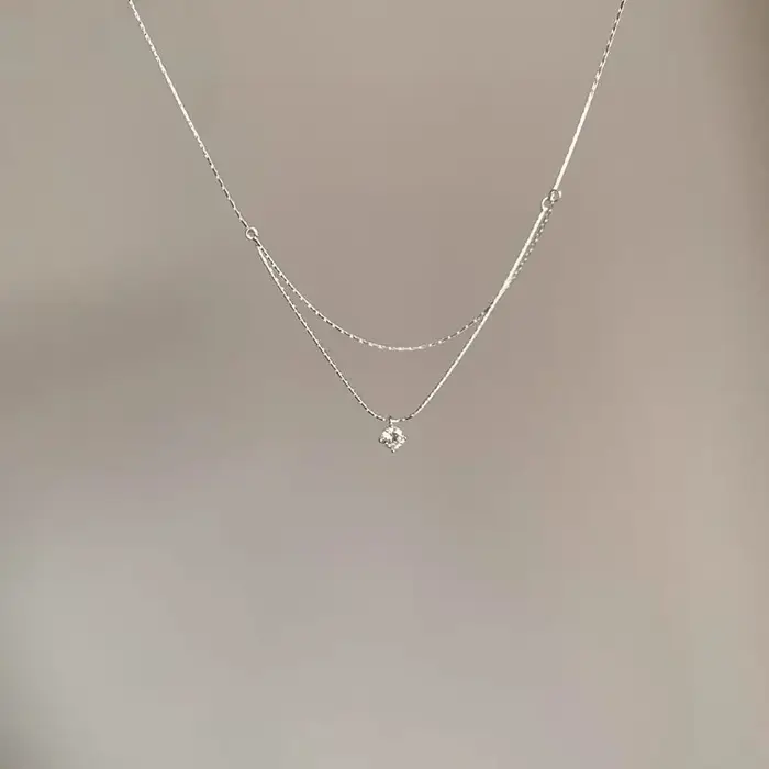 Collier Double en argent Sterling 925