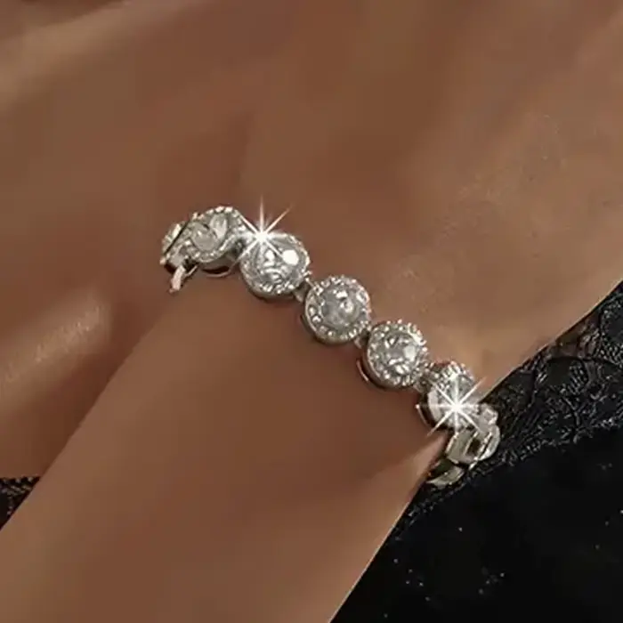 Bracelet en zircone cubique ZAKOL style punk rock hiphop bijou audacieux pour homme femme occasions spéciales