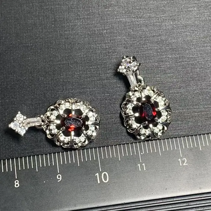 Collier pendentif ovale en grenat naturel 47, bijoux fins faits à la main, pierres en gros, énergie 