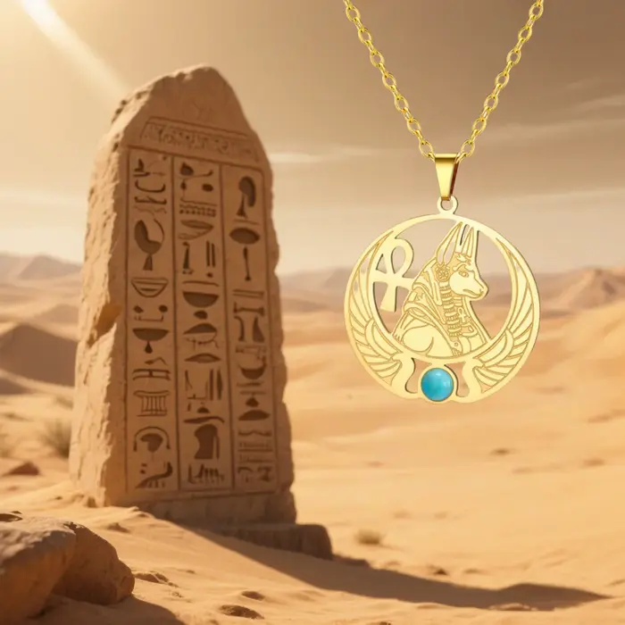 Dreamtime – collier avec pendentif en forme d'egypte égyptienne antique