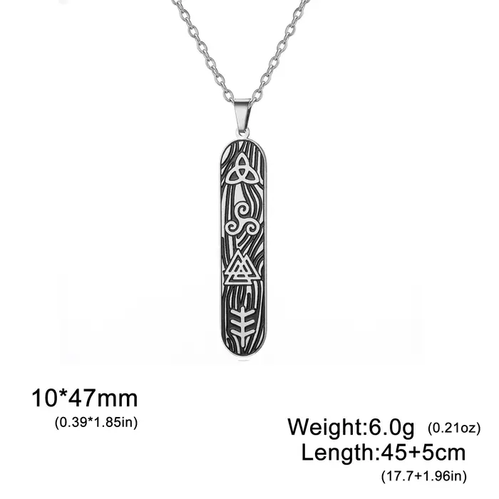 Amaxer Triquetra Triskele collier pour femmes hommes en acier inoxydable bijoux amulette cadeau