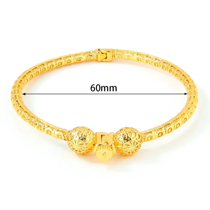 Bracelet Turquoise classique éthiopien plaqué or 21 carats, breloque de dubaï, bracelets d'ouverture