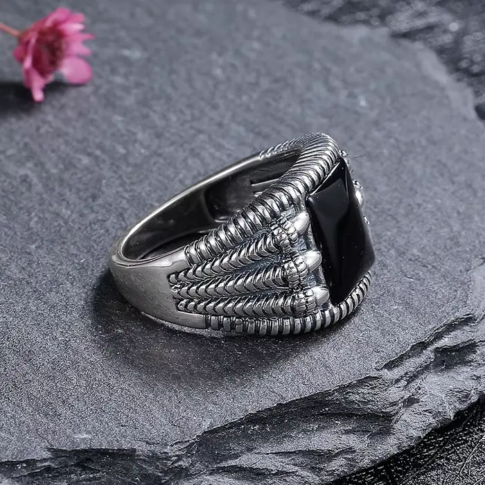 Bague en argent naturel 8x10mm
