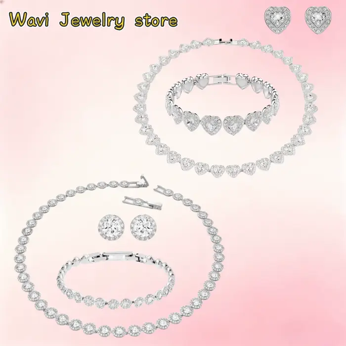 Collier et boucles d'oreilles de la série ronde haut de gamme, ensemble de bijoux exquis pour femmes, boucles d'oreilles, bijoux, cadeau romantique, cadeau de mariage