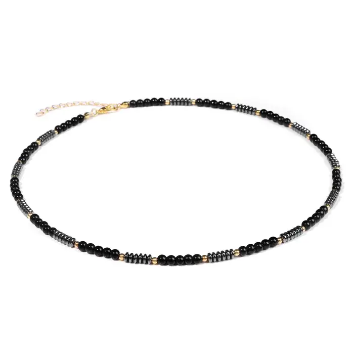 Colliers de perles en hématite pour femmes et hommes