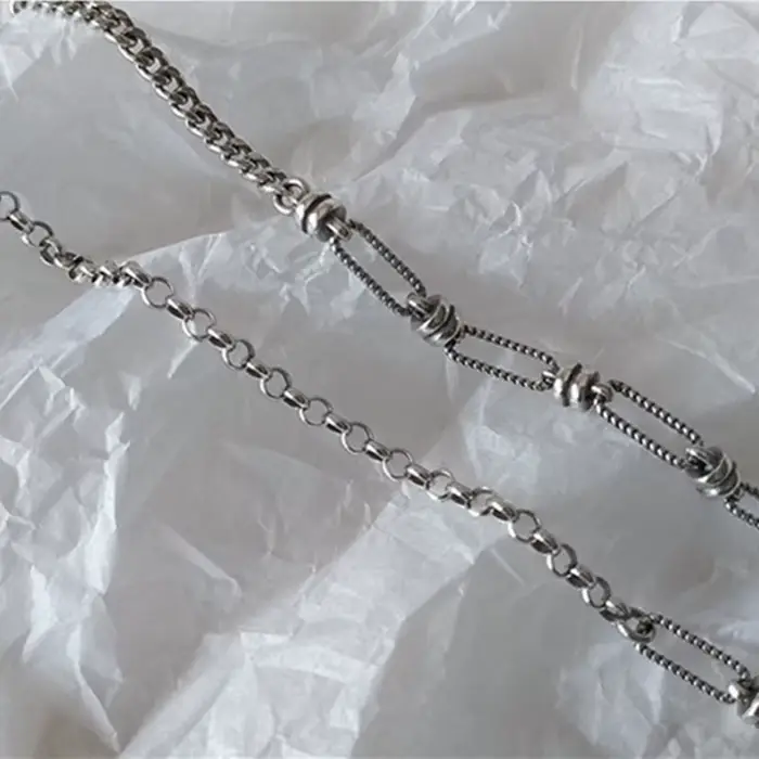 YIZIZAI-Collier pendentif éléphant rétro pour femme, plaqué argent thaïlandais, bijoux asymétriques, mode coréenne, vente en gros